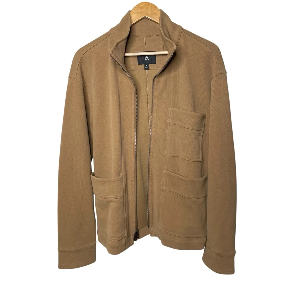 Banana Republic Men’s Ponte Zip Up Chore Coat Jacket Hazel Gaze Medium - Picture 6 of 14